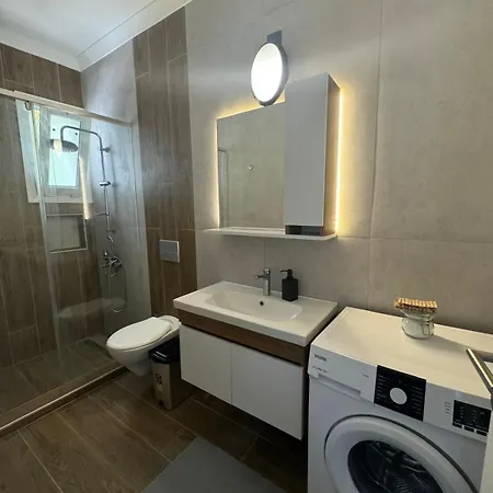 アパート Kibris Girnede 1 Yatak Odali Sueper Lueks Havuzlu *